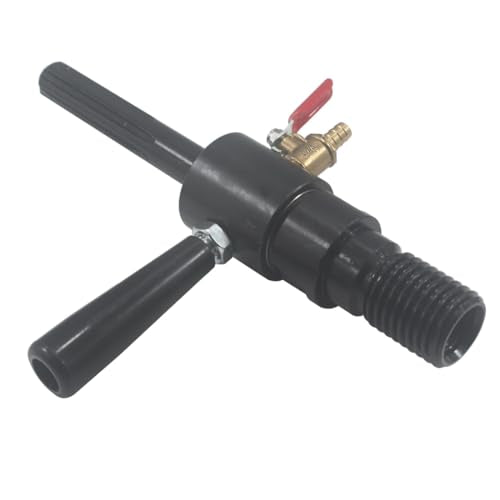 1 1/4"-7 Male Thread to SDS Max Drill Adapter - Water Injection Capable + Solid Brass Hose Quick Connector and Hose for Concrete Core Drilling SDS Max Shank Adapter