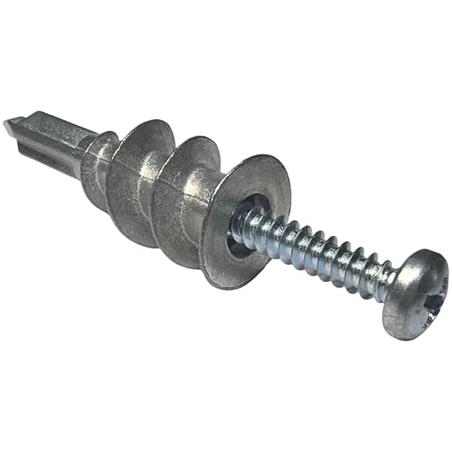 Santie#8 Zinc Self-Drilling Drywall Anchor Kit with Screws-100 Pack (#8)-100 PC