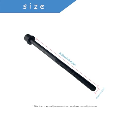 ES72465 Engine Cylinder Head Bolt Kit Compatible with Kia Rio Soul 2.4L L4 DOHC Naturally Aspirated 2012-2019 Hyundai Accent Veloster 2.4L L4 DOHC Naturally Aspirated 2012-2019(10 Pieces)