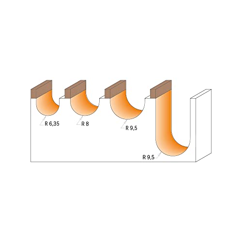 CMT Orange Tools 914.160.11B Convex Radius Mill S 8 r 8 with Rolling Board