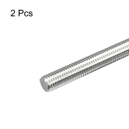 MECCANIXITY Fully Threaded Rod M12 x 450mm 1.75mm Thread Pitch 304 Stainless Steel Right Hand Threaded Rods Bar Studs 2 Pack