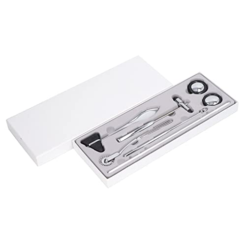 Neurological Reflex Hammer Set, 5 Pieces, Medical Neurological Hammer Set Made of Stainless Steel, Multifunctional Portable Reflex Hammer for Examination of the Nervous System