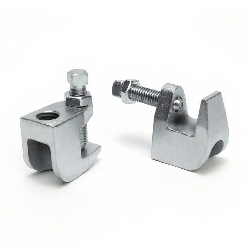 12PCS 1/2" Beam Clamp UNC Iron Safety Rod Beam Clamps, 3/4" Jaw Opening, Heavy Duty Wall/Ceiling Mount for Vertical Piping Support - Fits Copper & PVC Tubing 1/2"