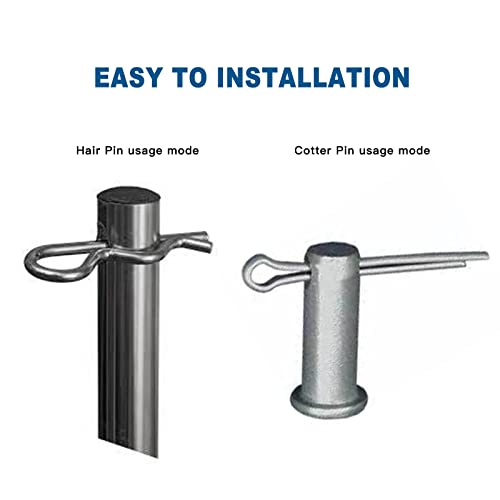 Boatsea 420Pcs Cotter Pin Assortment Kit R Clips Spring Retaining Hair Pins Assortment Kit, Including 6 Sizes 200PCS Cotter Pins and 6 Sizes 220PCS Hairpin Pins, Zinc-Plated