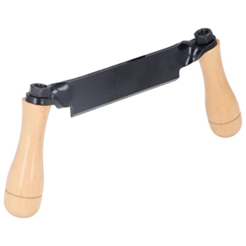 Draw Knife, Tungsten Steel Straight Draw Shave Tool Knife, Bark Peeler Durable Shaving Knife Woodworking Debarking Hand Tool for Fence Post, Logs(8in)