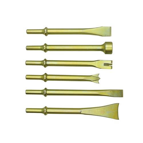 Astro Tools 401K6 6-Piece Heavy Duty THOR Air Hammer, Chisel & Cutter Bit Set .401 Shank