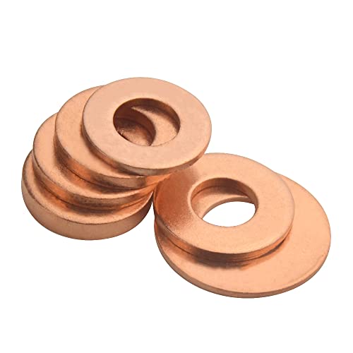 150Pcs 15 Kinds Copper Sealing Washers Copper Flat Gasket Oil Sealing Washer Box