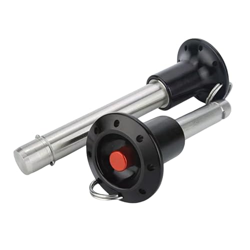 Stainless Steel jaw Handle Locking pin with axial Locking Pawl pin Tongue Quick-Release pin with Safety Rope (Diameter:15/32in(12mm), Clamping Length：4in(100mm)) Diameter:15/32in(12mm) Clamping length：4in(100mm)