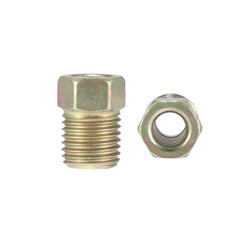 X AUTOHAUX 150pcs 3/8"-24 Threads Brake Line Nut Fittings for 3/16"