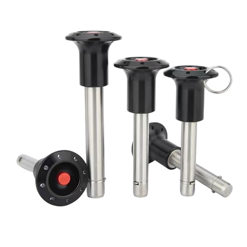 Stainless Steel jaw Handle Locking pin with axial Locking Pawl pin Tongue Quick-Release pin with Safety Rope (Diameter:15/32in(12mm), Clamping Length：4in(100mm)) Diameter:15/32in(12mm) Clamping length：4in(100mm)