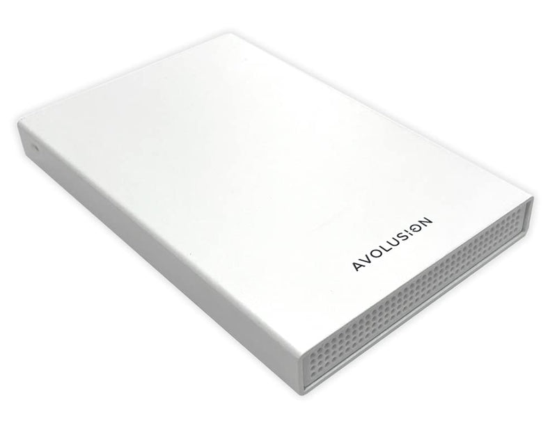 Avolusion HD250U3-WH 2TB USB 3.0 Portable External Gaming Hard Drive - White (for PS5, Pre-Formatted) - 2 Year Warranty