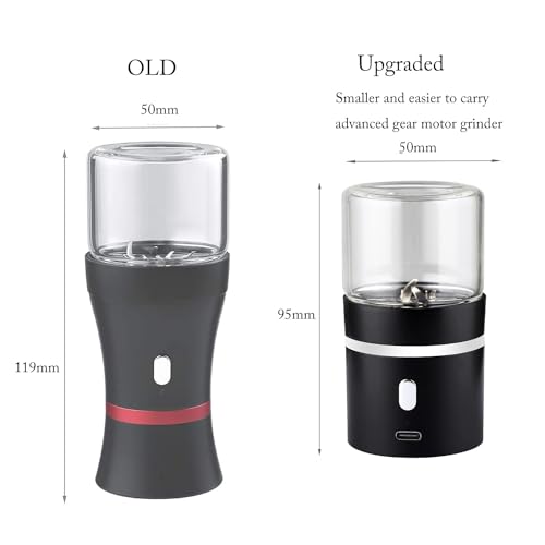 Upgraded Mini Electric Grinder Spice Smart Herb 400 mAh with 50ml Jar,Easy to Carry(Grinder) small
