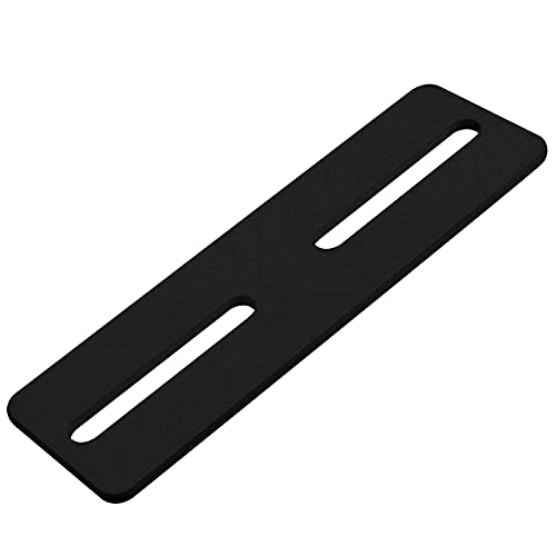 10 PCS Black Slotted Mending Plate, Flat Metal Bracket, 5" x 1-5/8" 5" x 1-5/8" 10
