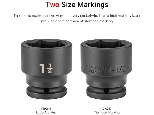 TEKTON 3/4 Inch Drive x 2-3/16 Inch Impact Socket | SID32055 2-3/16-Inch