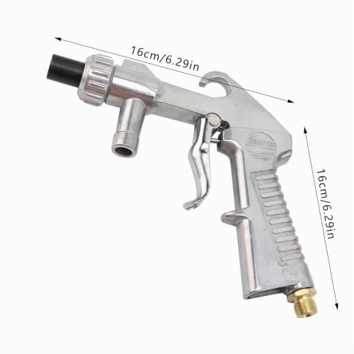 Sandblasting Set Compressed Air Sandblasting Gun Kit Sandblasting Air Compressor | Sandblasting gun set for sandblasting cabin with 8 ceramic nozzles, 4 metal nozzles and 1 metre rubber hose