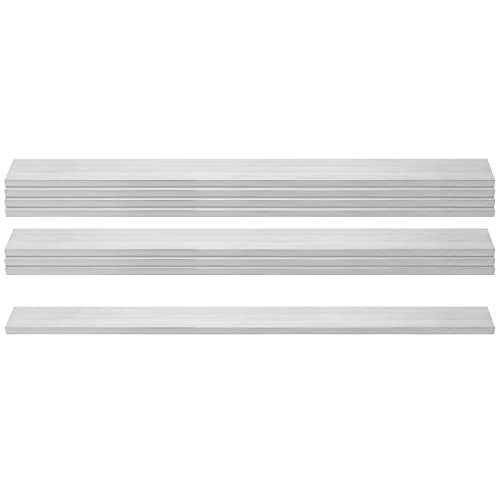 10 PCS 12 inch Length Aluminum Bar, 6061 Aluminum Flat Bar, 3/16 Inch Thickness × 1 Width Inch General Purpose Plate Aluminum Bar, Metal Aluminum Strips,