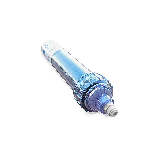 WECO Inline Color Changing Deionizing Mixed Resin for Pure and Spotless Water - High Purity Mixed Bed Resin (DI) 2 X 10 Inch Cartridge (1/4 Inch Quick Connect) 1/4 Inch Quick Connect