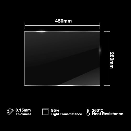 Antinsky NFEP Film 280*450mm 1pc PFA Release Film Better Performance Over FEP Accurate Print Results Better Durability Fewer Layer Lines Great for LCD Resin 3D Printer Phrozen Sonic Mega 8K Transform