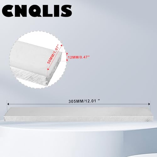 CNQLIS 2 Pieces 1/2" X 2"X 12" Long Square Aluminum Flat Plate 1/2" X 2" X 12"