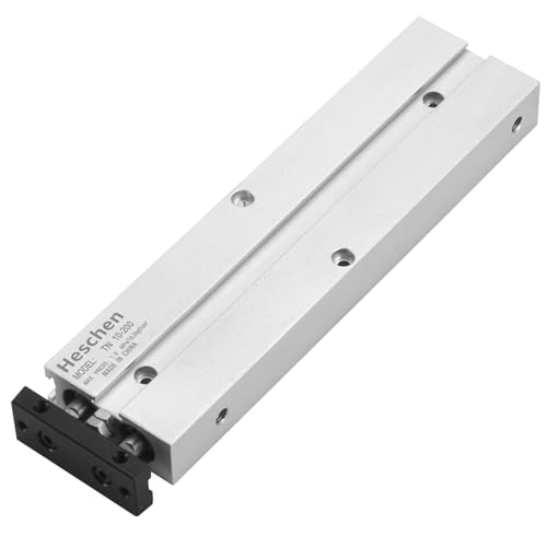 Heschen Double-Acting Pneumatic Air Cylinder, TN10-200, Bore 10mm, Double-Rod Aluminum, with Magnet,for The Automatic Equipment (Stroke:200mm) Stroke:200mm