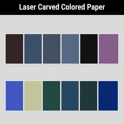 ATOMSTACK Laser Engraving and Marking Paper, 12 Pieces Marking Paper Laser Engraving Paper for Fibreglass Marking and Engraving, Laser Engraving on Metal, Ceramic, 27 x 39 cm