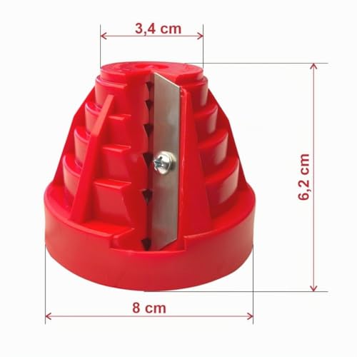 Plastic Pipe Chamfer Tool - Pipe Deburring Tool for 20, 25, 32, 40, 50 and 63 mm Plastic Pipes - High Performance Pipe Cutter - PVC Pipe Cutter and 2 Spare Blades