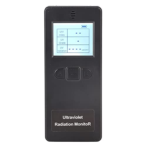 Radiation Detector, Radiation Meter UV Radiation Tester LCD Portable Digital UV UVI Tester with Temperature Display