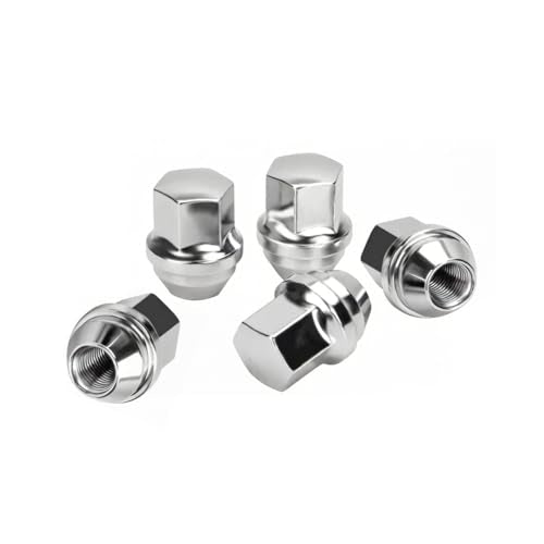10PCS M14x1.5 Chrome Wheel Lug Stud Nut Set Compatible with 2011-23 Jeep Grand Cherokee Wrangler Gladiator Ford Mustang Ram 1500 2500 3500 Dodge Durango Challenger Charger 10PCS
