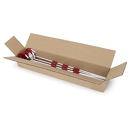 AdirPro 14 in Chaining Pin Set, 11-Piece | Heavy-Duty Steel Surveying Marking Pins | Alternating Red & White Bands | Includes Carrying Ring | Ideal for Land Surveying & Distance Measuring