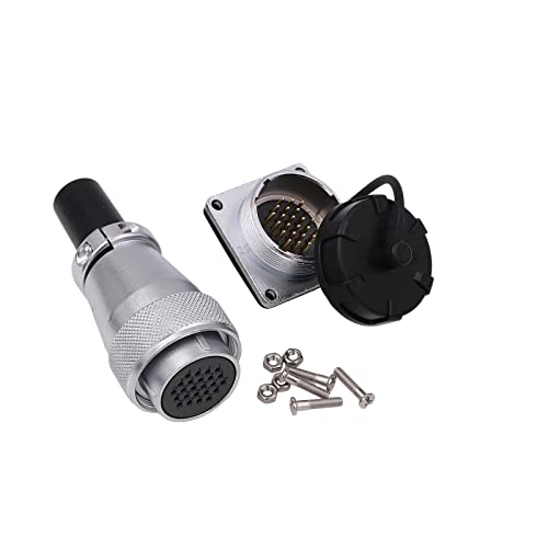 WEIPU WS28 Aviation Wire Panel Power Cable Chassis Metal Connector Male Female Plug Socket Outdoor Car Electrical Industrial Signal Connector (TQ+Z 1 Female Plug & 1 Male Socket, 24pin)…
