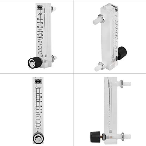 Oxygen Air Flow Meter | 2-20LPM Flow Meter with Control Valve LZQ-7 Air Flowmeter for Oxygen/Air/Gas Professional Gas Flow Meter Tester Flowmeter for Measuring Controlling Gas Flow
