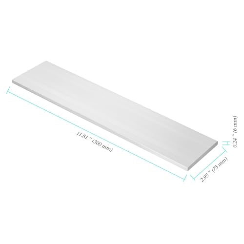 4 Pack Aluminum Flat Bar, 3 x 12 x 1/4 inch 6061 General Purpose Plate, Square Aluminum Plate Solid Mill Stock for lndustry, Crafting, 6 x 75 x 300 mm