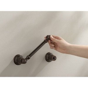 Moen YB5408BN Kingsley Traditional Double Post Pivoting Toilet Paper Holder, Brushed Nickel 9.6 Inches(L)