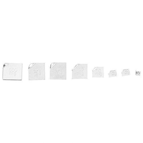 Calibration Weights Stainless Steel Calibration Weight Set Counterweight 17-Piece Calibration Weight Precision Test Weights Calibration Weight Set 10 Mg-100 G Adjustment Weight Set with Tweezers