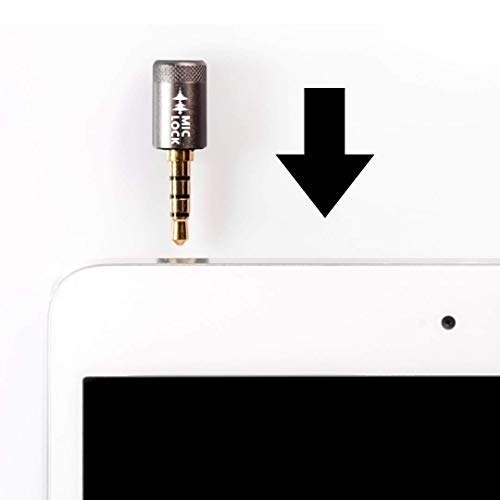 Mic-Lock 3.5mm for Headphone Port - Microphone Audio and Data Security - Privacy Protector for Laptops, Smartphones, Tablets, and Computers (Gray, Single Pack) 1 Pack Metallic