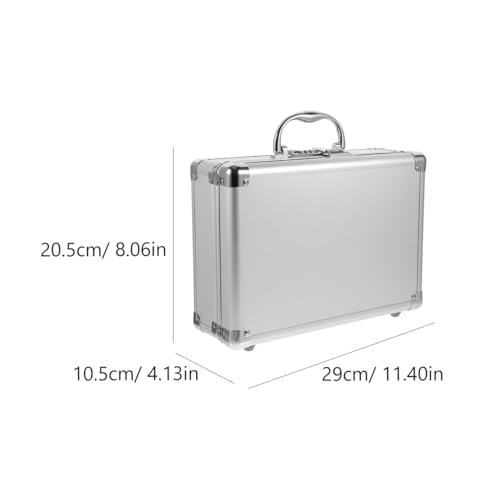 Tofficu Password Tool Case Portable Tool Carrying Box with Handle Small Case Organizer for Home Shop Travel Hard Tools Storage 11.41 X 8.07 X 4.13 in