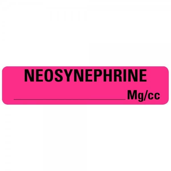 NEOSYNEPHRINE with Blank Mg/cc 0.375" x 1.625" Labels