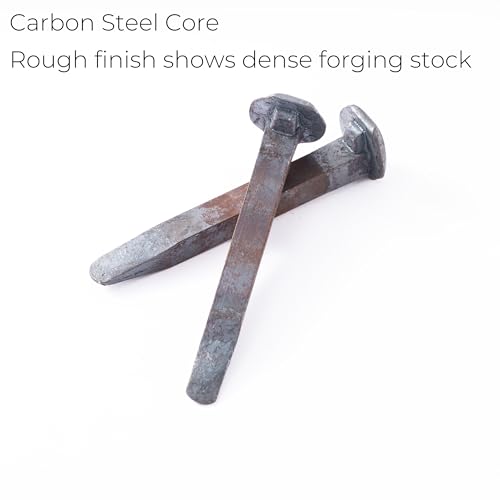 Railroad Spikes, 5.5 in Carbon Steel Forging Stock, 5 Pack