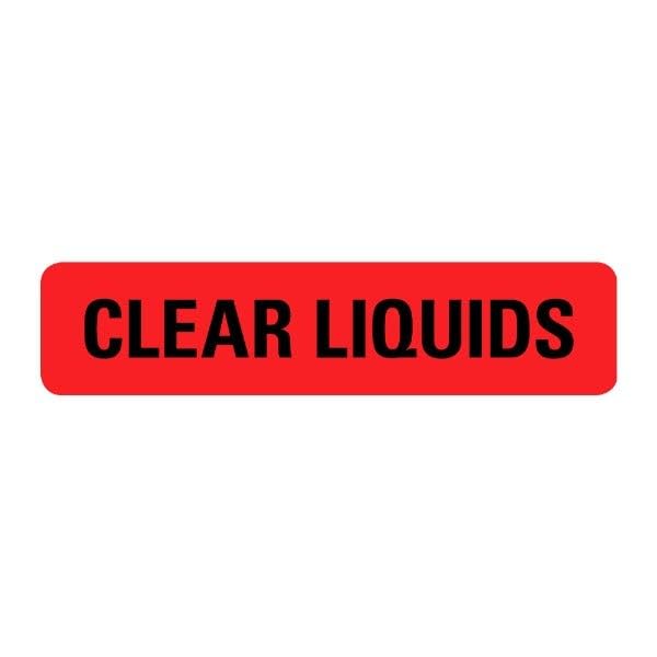 Clear Liquids Labels