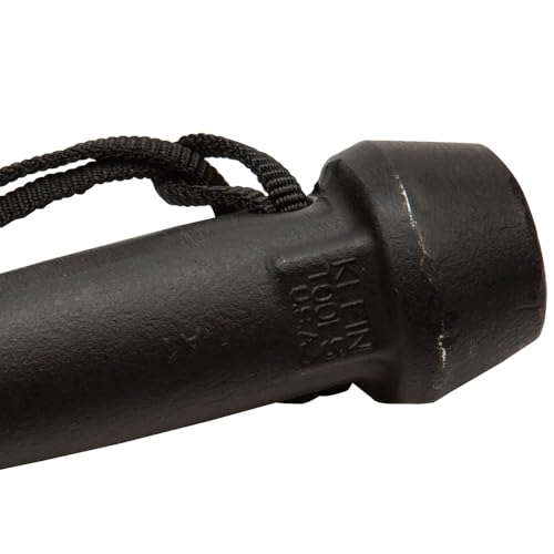 Klein Tools 3255TT Broad-Head Bull Pin, Made in USA, Forged, Heat-Treaded Steel With Black Finish and Tether Hole, 1-1/4-Inch 1-1/4-Inch x 13.75-Inch