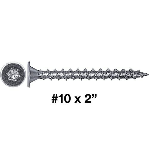 10 x 2 Low Profile Pancake Head Roofing Screws - Wood to Metal - for Standing Seam Roofs - Zinc Plated - 1 x 250 Count Bag - 250 Screws 2"