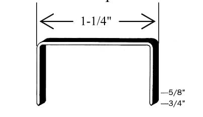 C-3/4,1-1/4" Crown by 3/4" Leg Length Carton Closing Stick Staple, 2000 per Package- SIM CC34, C34 or JK561, Ideal for Folding Boxes, Complete Overlap and Corrugated Cardboard Applications 1-1/4 crown x 3/4" leg length 2000.0