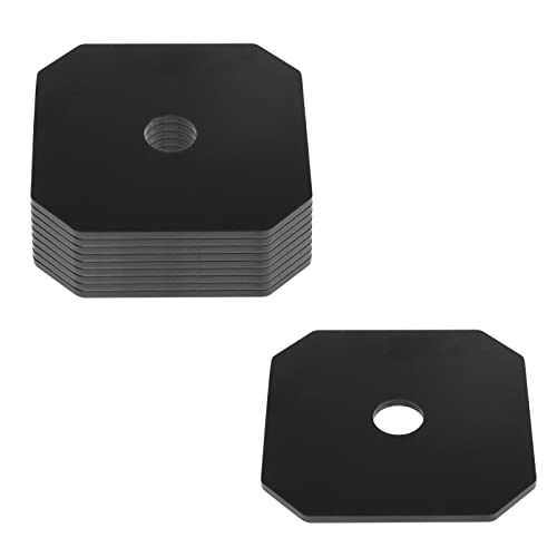 10 Pack Black Decorative Washer Plates,3" x 3"