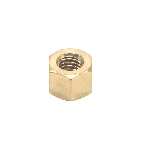 HFS(R) Thread Hex Nuts 3/8"-16, Solid Brass Hex Nut (100PCS/Pack) 100