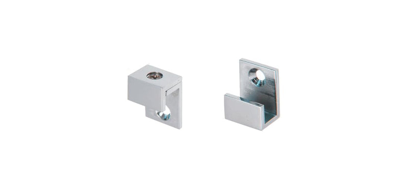 C.R. LAURENCE MC01BN CRL Brushed Nickel 5/8" Wide Mirror Clip Set