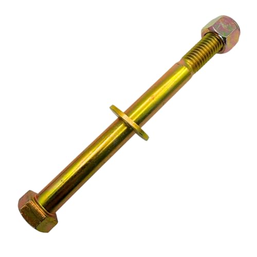 1/2"-13 x 5-1/2" Grade 8 Hex Bolts (4-Pack) with Flat Washers & Nylon Lock Nuts – SAE J429 Coarse Thread Heavy-Duty Bolts for Automotive, Machinery & Construction 5.5"
