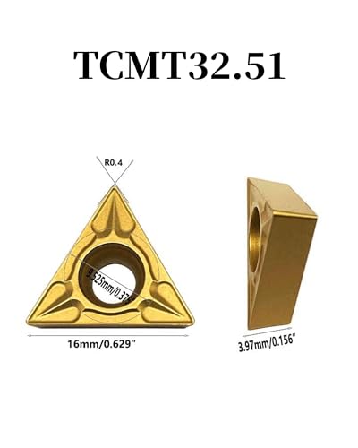 GBJ 3pcs 1/2inch Indexable Carbide Lathe Turning Tool Holder Mrtal Lathe Cutting Tools with 13pcs TCMT16T304/32.51 Carbide Inserts and 5pcs Screws