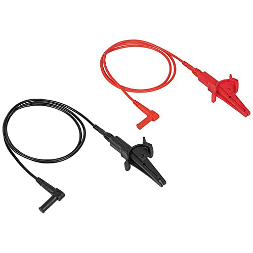Klein Tools MM325 Multimeter, Digital Manual-Ranging 600V AC/DC Voltage Tester, Tests Batteries & 69381 Alligator Clip Test Leads, Heavy-Duty Replacement Meter Leads Protection,Safety+ 69381 Clip Test Leads