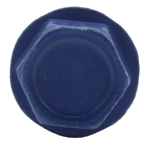 Blue Concrete Anchor Screws 1/4" x 2-3/4" Carbon Steel Hardened - Interior & Exterior Coated Rust and Corrosion Resistant Screws (Qty 100) BLUE 1/4"x2-3/4" 100 CT