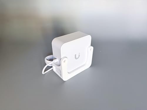 Power Supply Holder for Ubiquiti UniFi Cloud Gateway Fiber (UCG-Fiber/UXG-Fiber) - Wall Mount & Table Base Includes Fixings Holder power supply